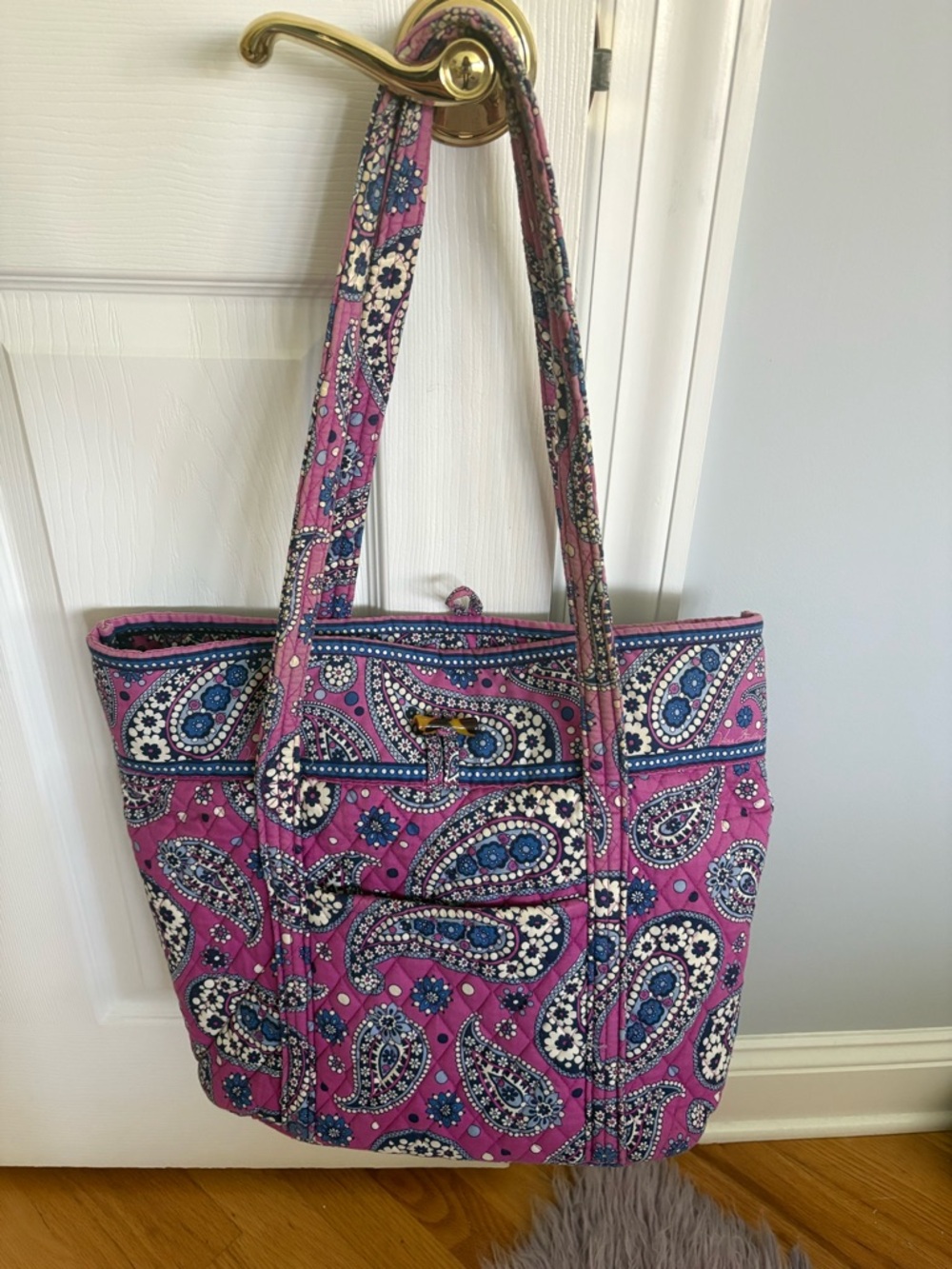 Vera Bradley Pink Paisley Quilted Tote